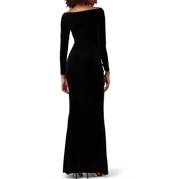 Chiara Boni La Petite Robe Velvet Silveria Gown in Black Size 4 MSRP: $1,090 - Picture 3 of 9